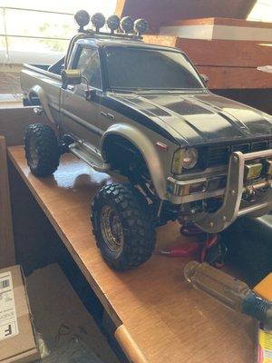 It's a Toyota Hilux made by tamiya