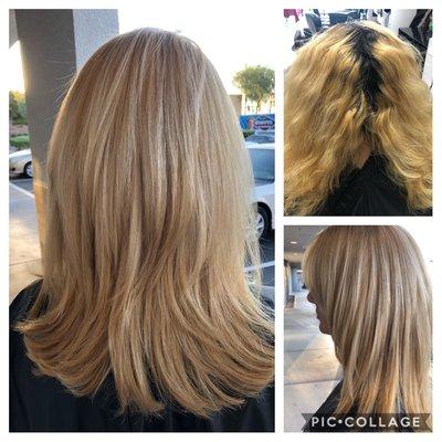 Blonde Touched Up with Baby Highlights