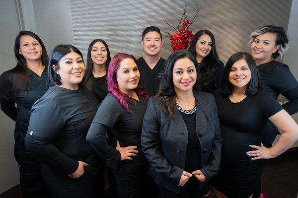 Our Office crew- Dr Puri,Zena- Dental Hygienist,Bianca, Nadia, Maribel,Ivette,Anna, AJ, Dr Taka