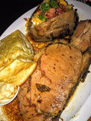 Yum! Prime rib dinner + side salad for only $14!