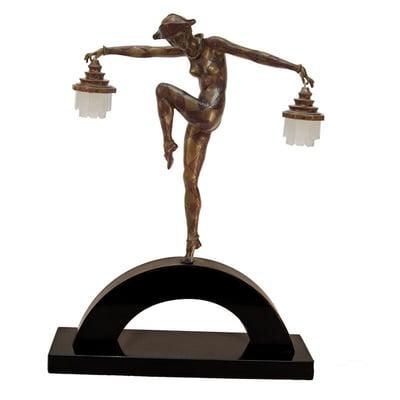 Bronze Chiparus Harlequin Table lamp