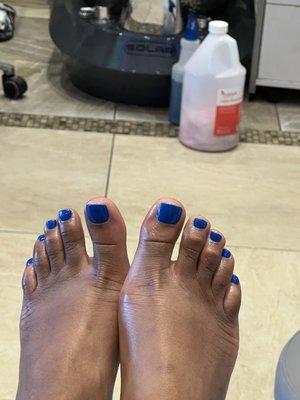 Gel polish pedicure.