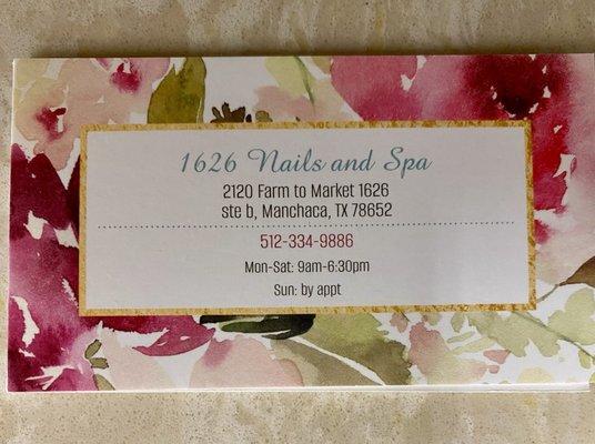 1626 Nails & Spa