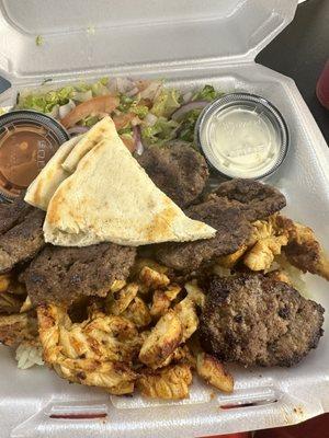 Chicken &  Kofte Platter w/ Salad