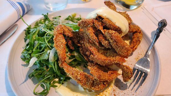 Soft shell Crab it was the special with arugula salad and delicious sauce