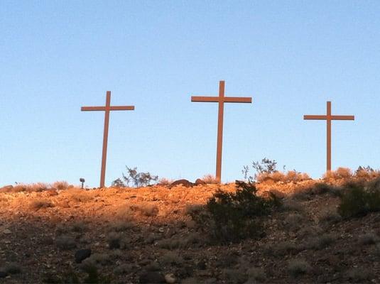 Church on a hill.