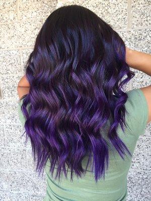 Purple balayage