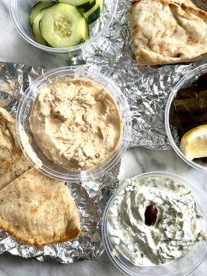 Fiery Feta Dip and Tzatziki