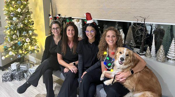 Meet our office staff (Left to Right)
Jen, Lisa, Courtnee,  Dr. Brimer and Daisy