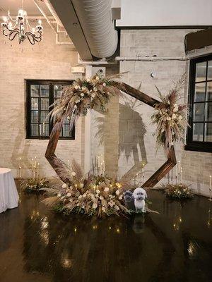 Wedding arch and Flowers