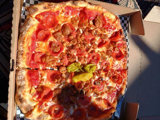 Pepperoni and sausage.