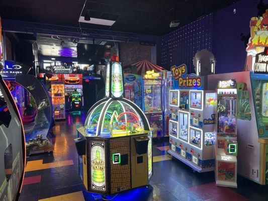 Pay to play arcade area