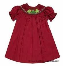 Great colection of smocked Christmas Dresses