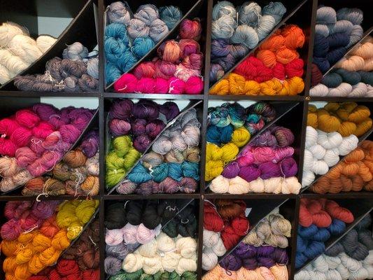 Beautiful yarn wall!