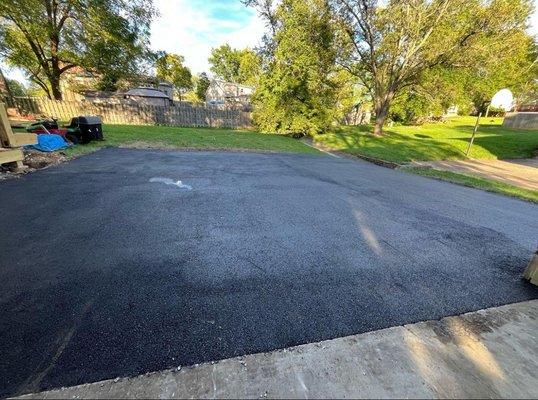 New Asphalt plus extension and sloping for drainage