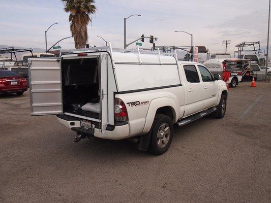 Lifetime Workmate Commercial Camper Shell with Optional Full Cargo Door and Ladder Rack