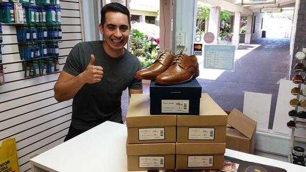 Here's a man who knows what he likes! 5 pair of Cole Hann wingtips for sole protectors. Thanks, Vito!