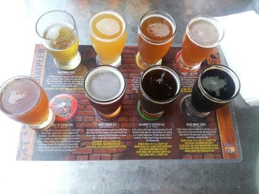 Eight flight taster! Yum!