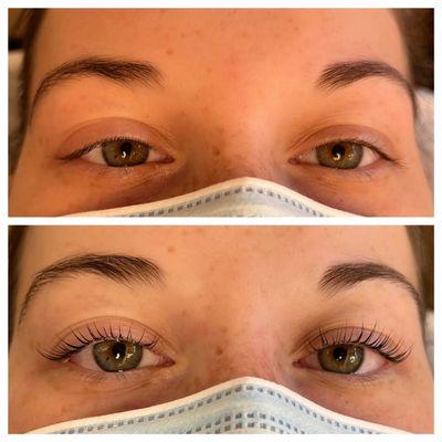 Lash lift and tint