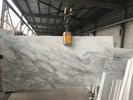 Volakas Slabs 3/4" and 1 1/4" thick in stock in variety of sizes!