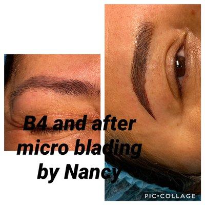 Eye brow micro blading done