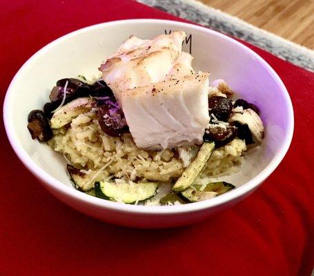 Chilean Sea Bass with risotto