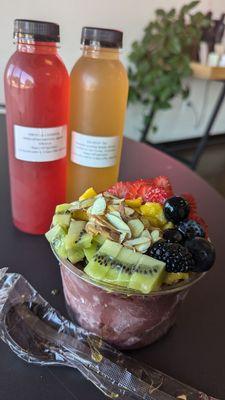 16 oz Acai Bowl, Soursop Tea and Hibiscus x Seamoss