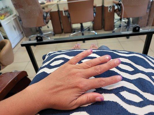 Great gel mani and spa pedi