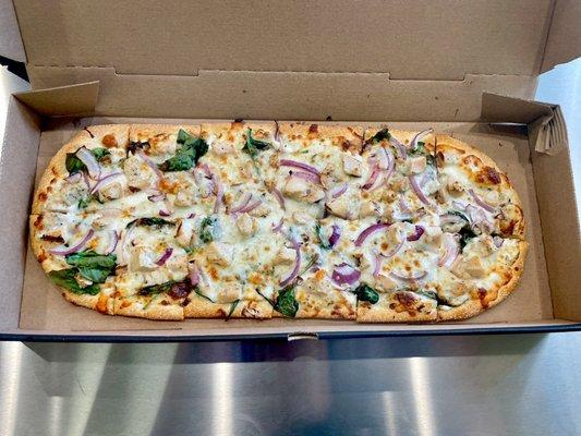 Grilled Chicken Spinach Flatbread