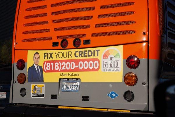 bus advertising los angeles FIX YOUR CREDIT