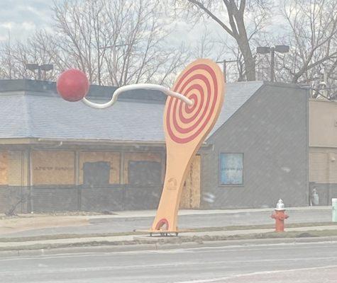 Giant Paddle Ball Sculpture