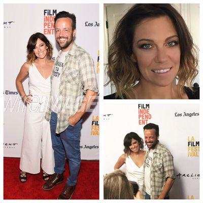 LA Film Festival 2017 - Red Carpet - actress/producer Meghan Lennox & director Christian Papierniak. MUA by Makeup by Kaya.