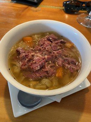 Awesome corned beef soup after St Patrick's day!