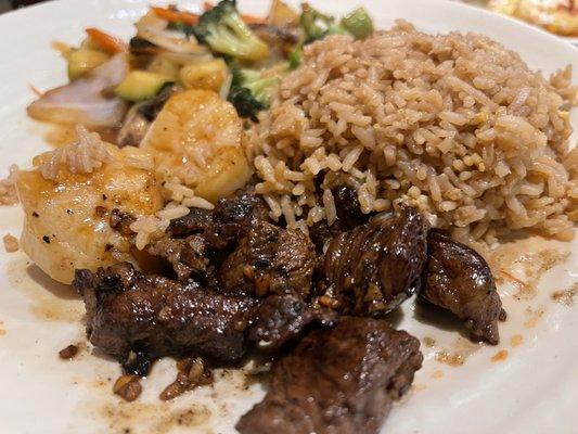 Lunch Hibachi, Steak and Scallop