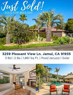 Just Sold #Jamul Living