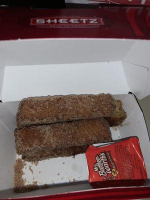 Rock hard French toast sticks.