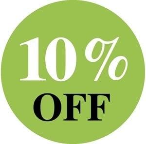 We have 10%off  everything hurry.....good till 11/21/2014