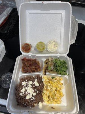 My requested Barbacoa Breakfast plate, not on the menu yet