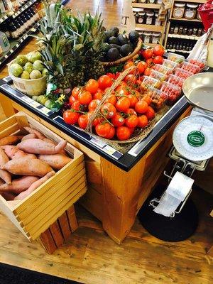 Our beautiful organic produce section.