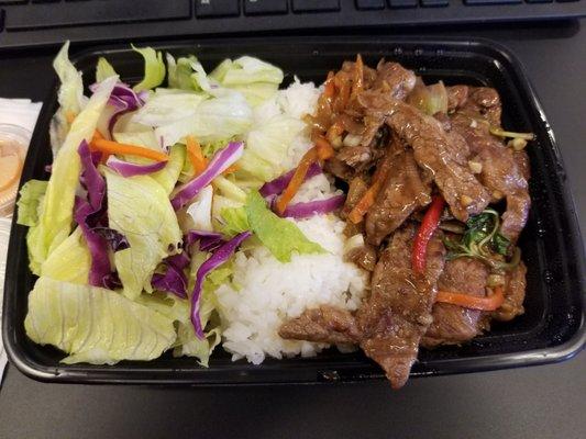 Thai Basil Steak with White Rice