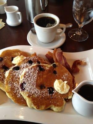 Orange blueberry pancakes...good choice!