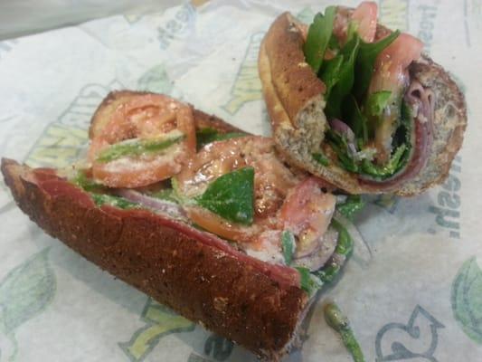 footlong Italian BMT loaded with veggies