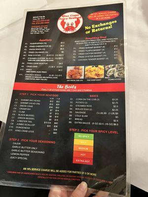 Food menu