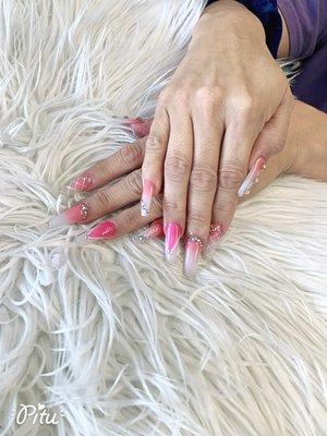 Pink&white ombré