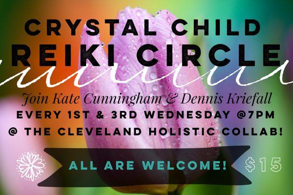 Join us as Holy Fire Reiki Master Kate Cunnigham leads a divinely restorative reiki circle every 1st & 3rd Wednesday of the month!