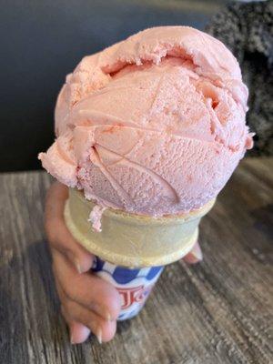 11.03.19 scoop of Gunther's Strawberry ice cream