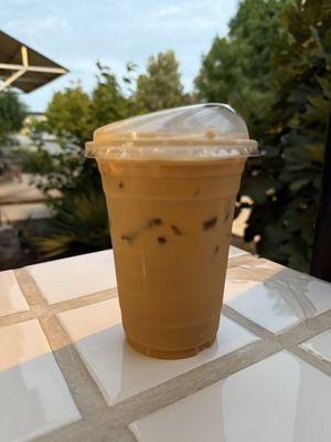 Iced vanilla latte.