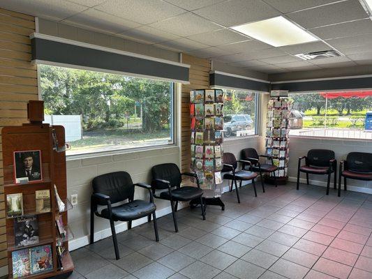 Car wash lobby.