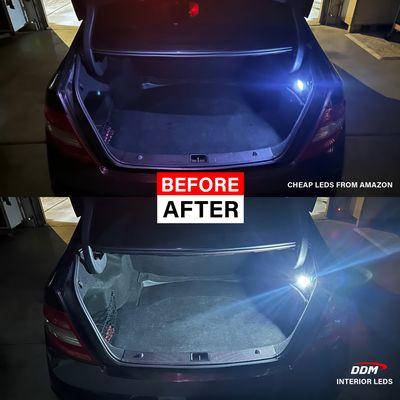 low quality LEDs vs PREMIUM Quality at DDM Tuning! Shop our 194 Canbus LED, 8x2835. Available in colors: white/red/amber