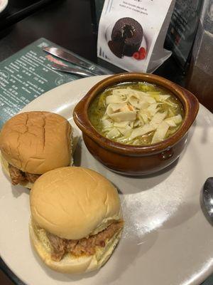 Pork sliders and soup of the day